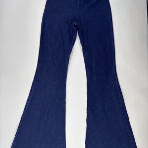 Chatoyant Mineral Wash Bell Bottoms Womens Small Blue Flare Pants Y2K Yoga Comfy